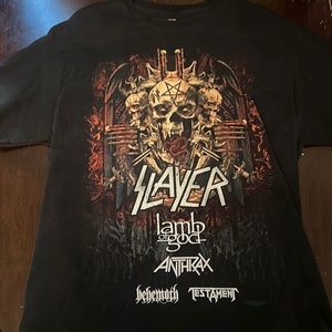 Slayer lamb of god 2018 tour shirt size L